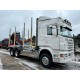 Ciężarówka do przewozu drewna Scania R730 V8 6x4 dzwig LOGLIFT z kabiną Sprowadzony